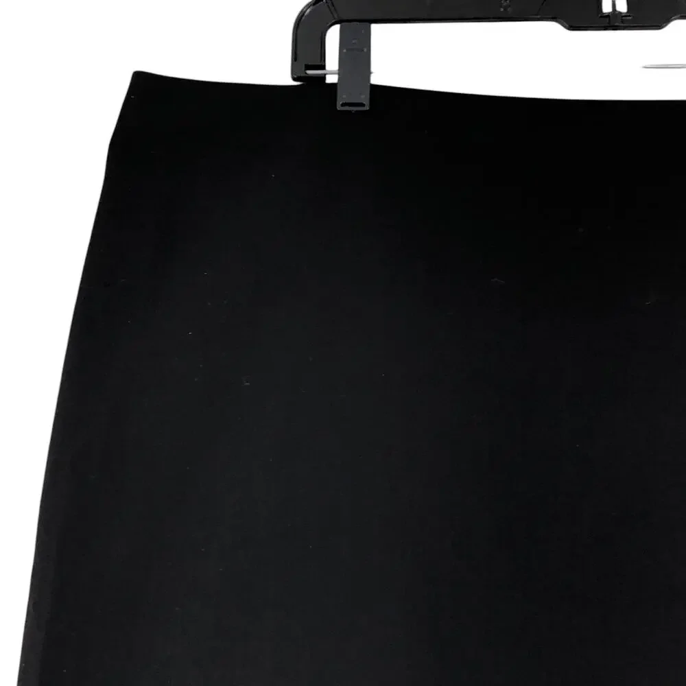 MM Lafleur Women Plus Size +3 US 24 Skirt Pencil Straight Stretch Side Zip Black